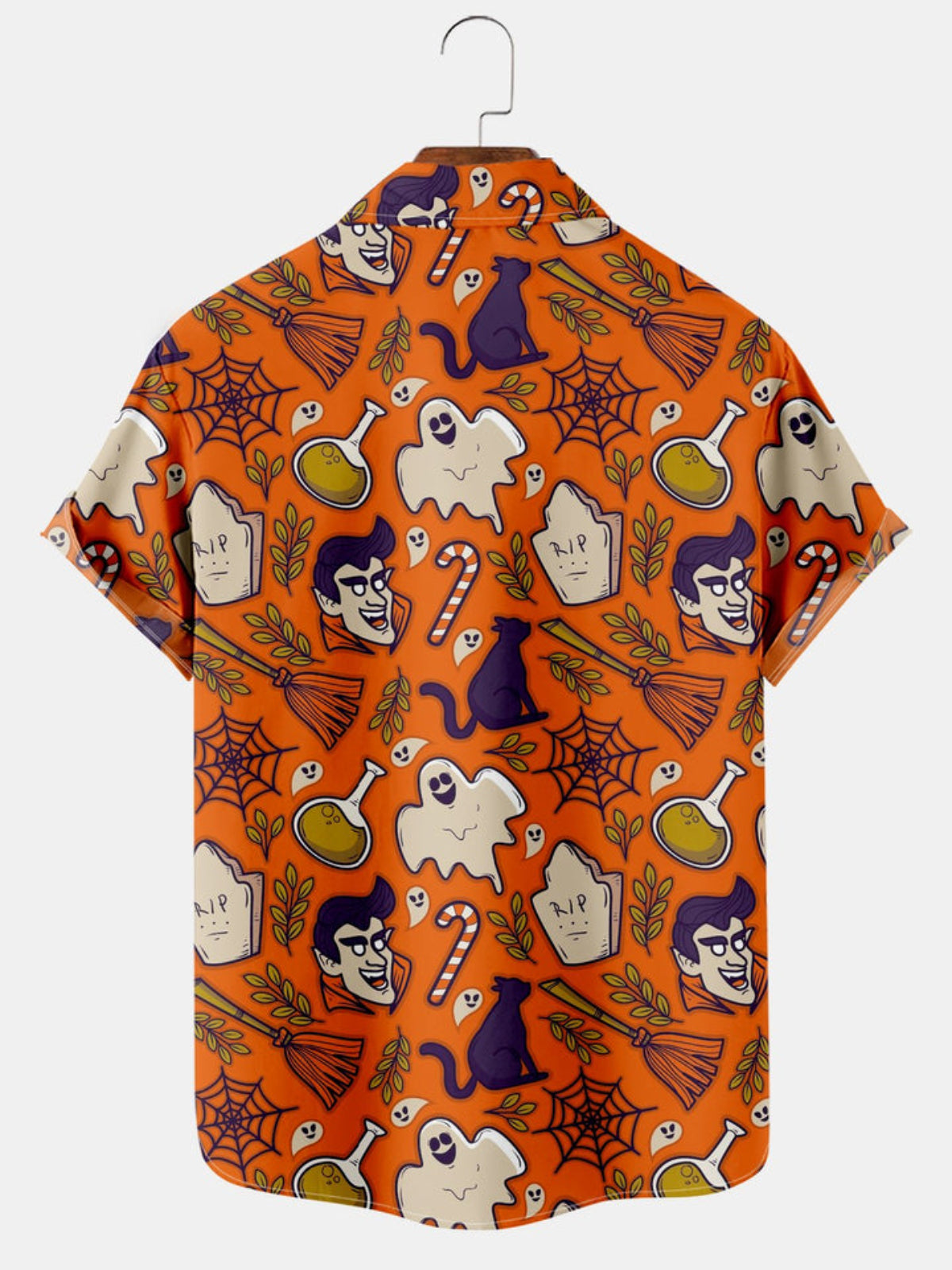 Halloween Printed Short Sleeve Shirt