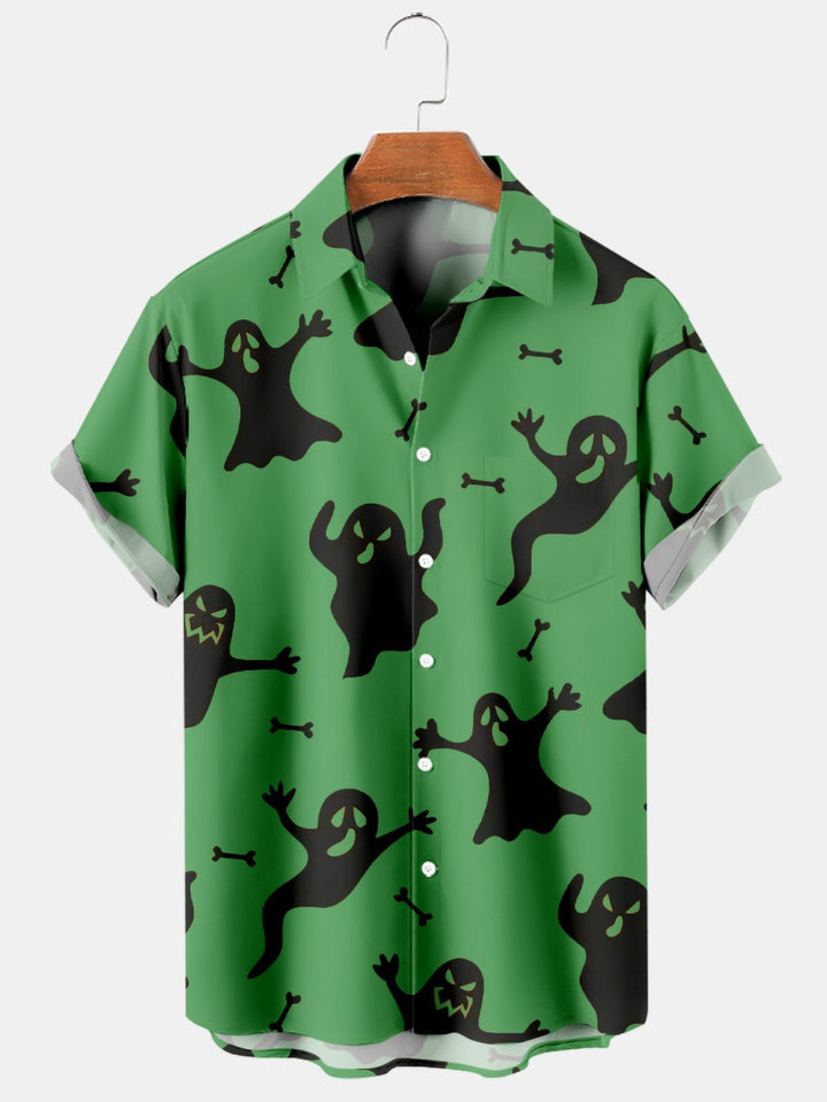 Halloween Printed Short Sleeve Shirt