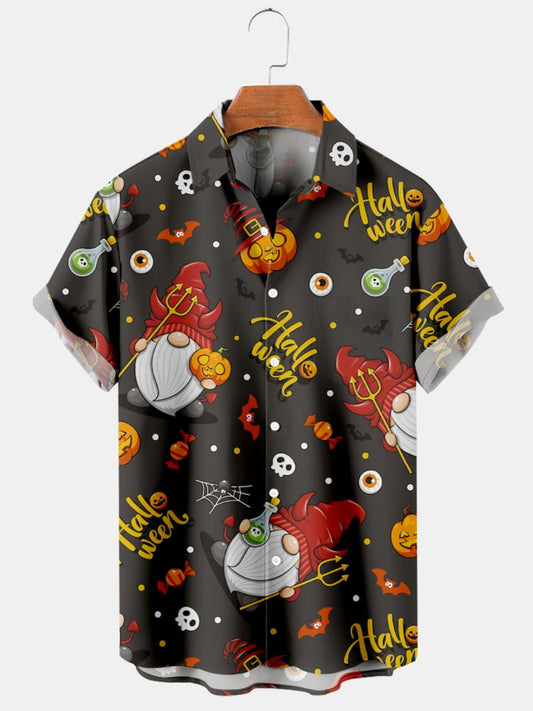 Halloween Pumpkin Print Shirt