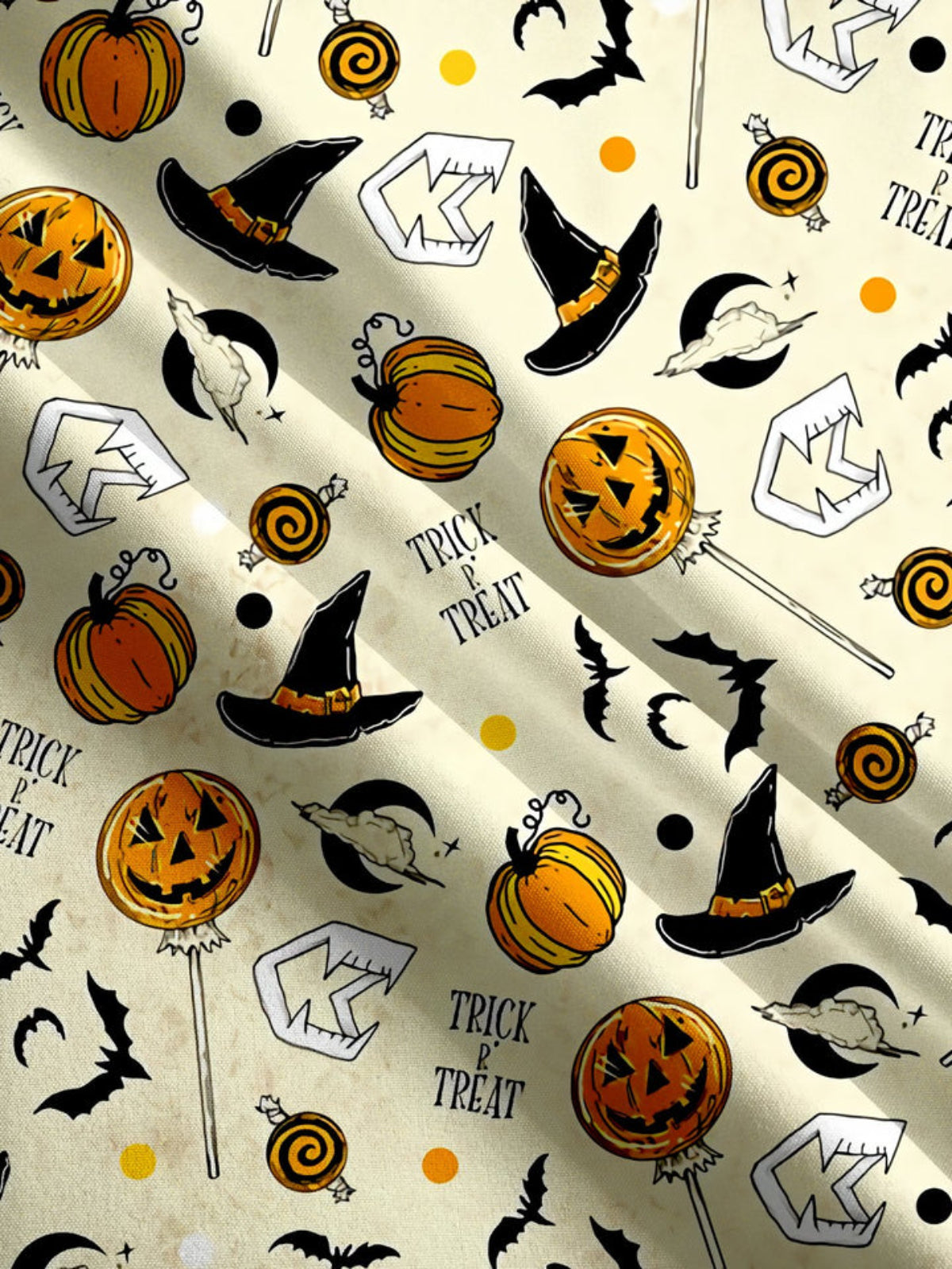 Halloween Pumpkin Print Short Sleeve Shirt
