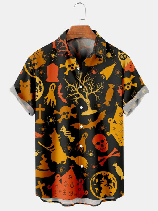 Halloween Non Stretchy Printed Shirt