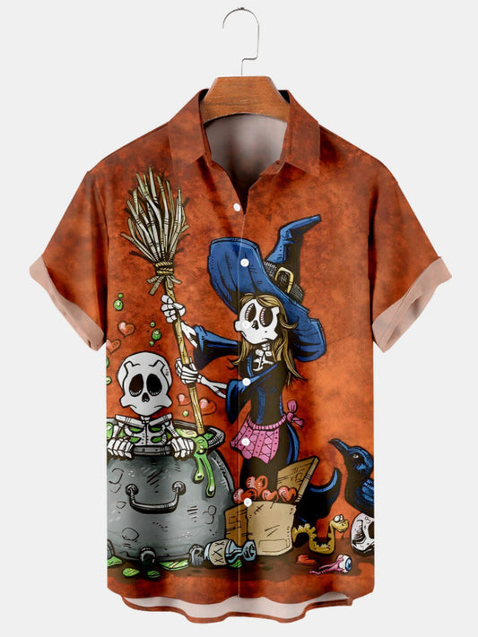 Halloween Printed Casual Shirt