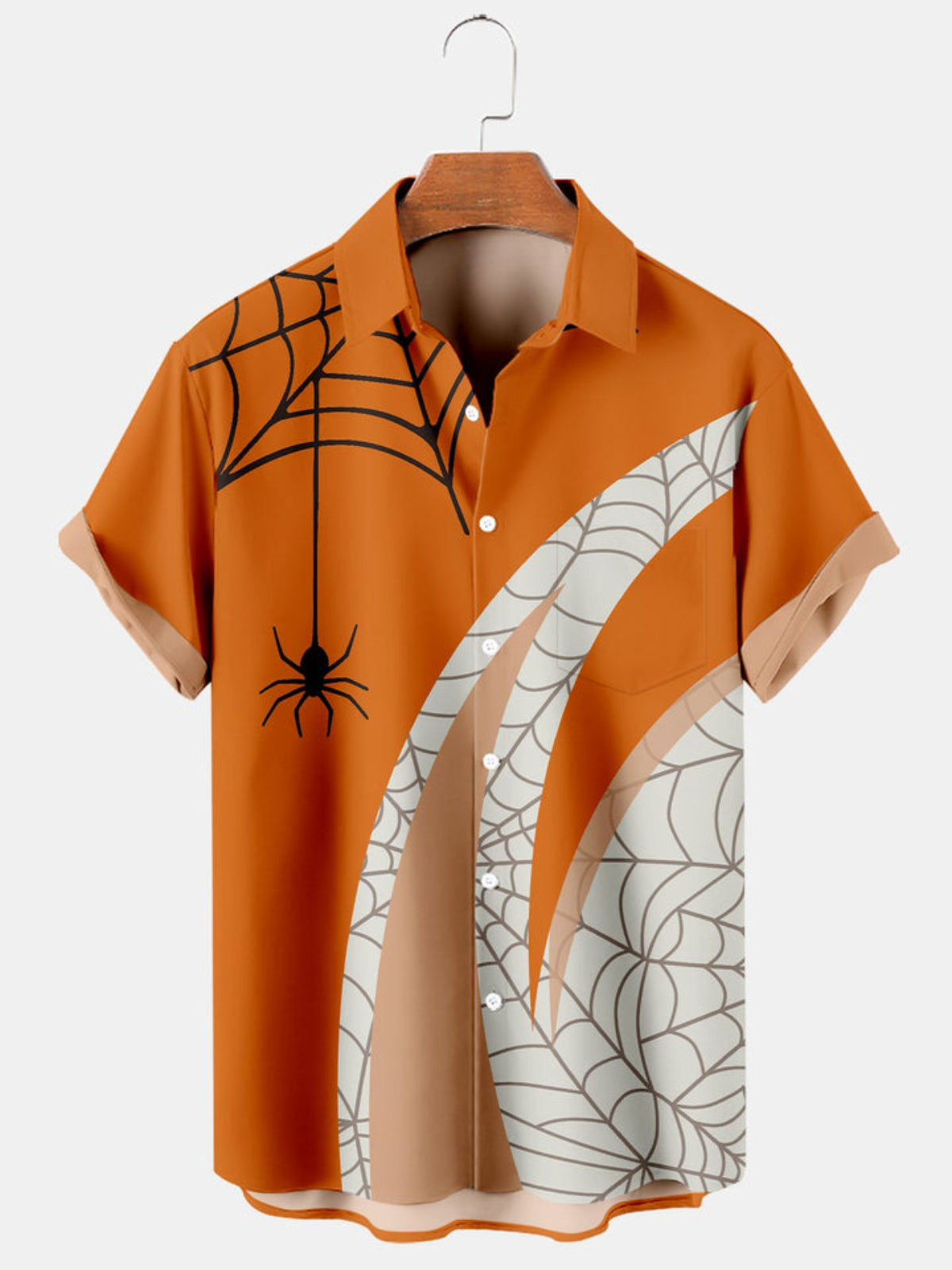 Halloween Spider Printed Shirt