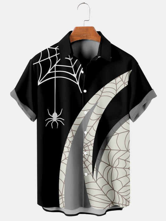 Halloween Spider Printed Shirt