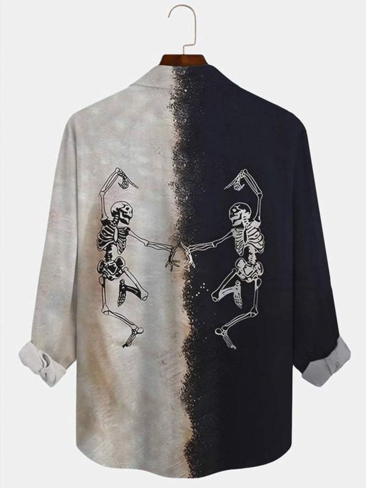 Halloween Twin Tone Print Long Sleeve Shirt