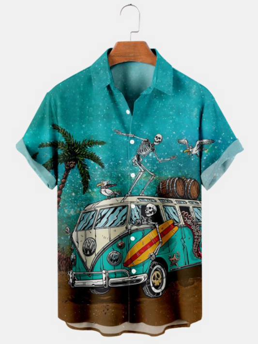 Hawaii Coconut Tree Car Print Shirt