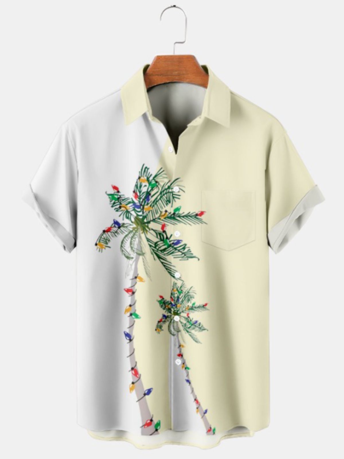 Coconut Tree Print Short Sleeve Shirt