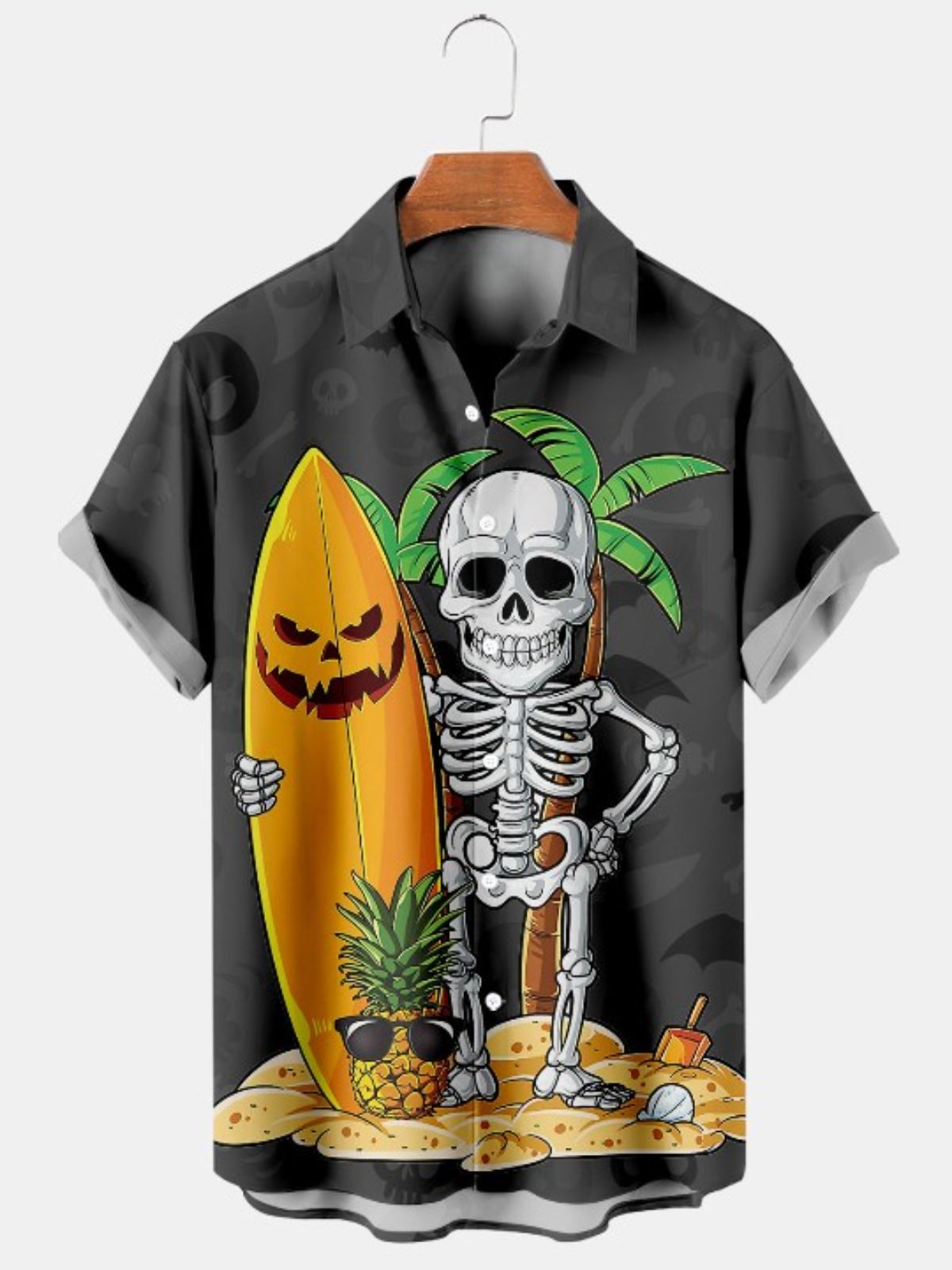 Hawaiian Surf Print Short Sleeve Shirt