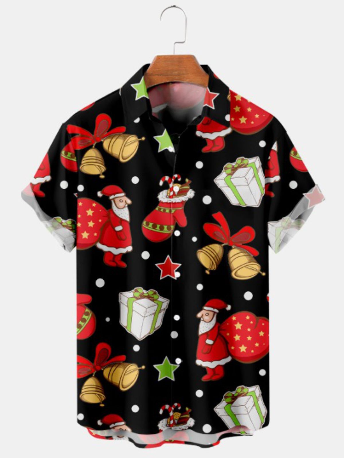Joyful Bell And Elf Print Christmas Shirt