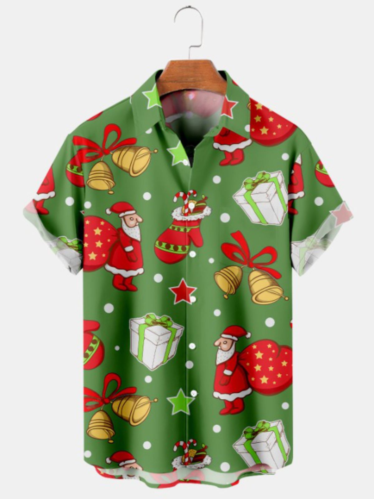 Joyful Bell And Elf Print Christmas Shirt