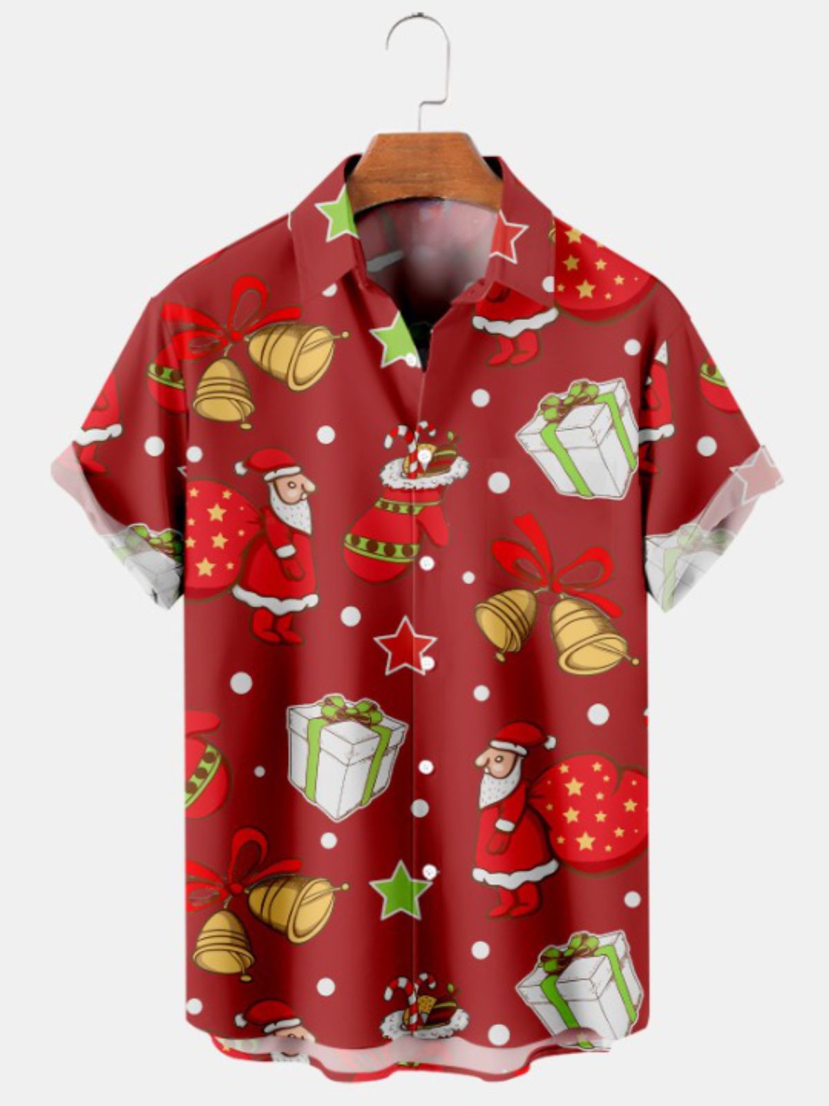 Joyful Bell And Elf Print Christmas Shirt