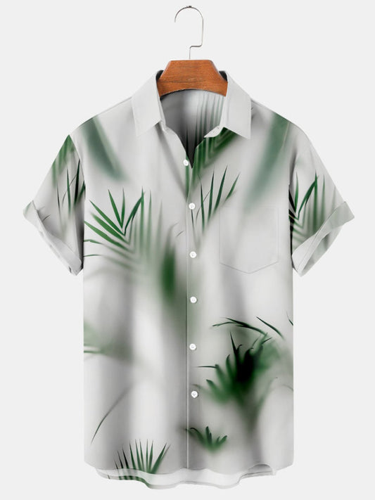 Leaf Printed Loose Shirt