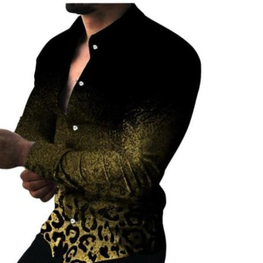 Leopard Gradient Designer 3D Shirt For Party