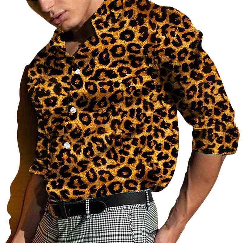 Leopard Print Casual Shirt