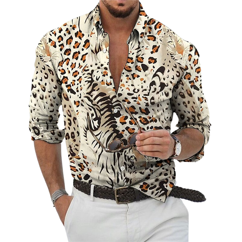 Leopard Print Long Sleeve Shirt