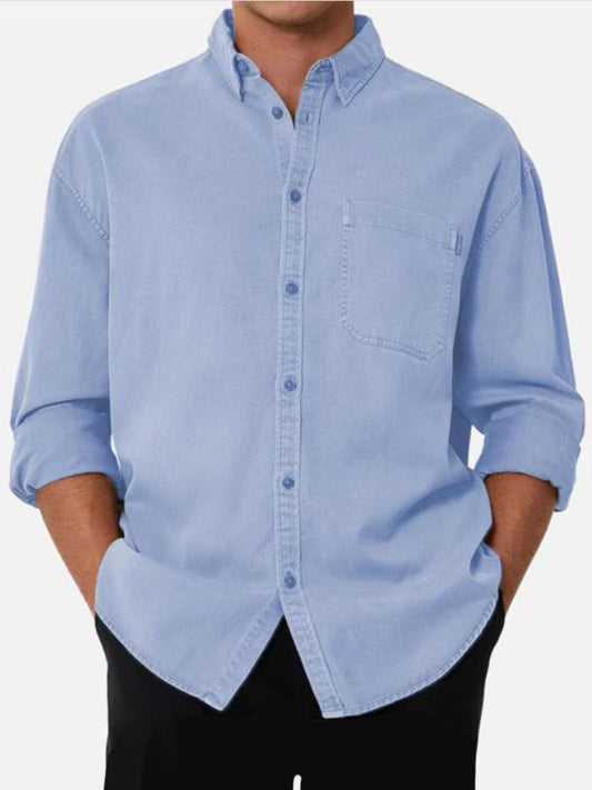 Linen Like Long Sleeved Shirt