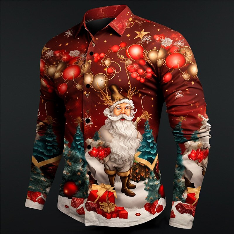 Long Sleeve Shirt For Christmas And Casual Wear