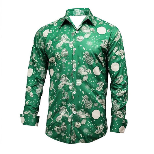 Long Sleeve Stretchable Christmas Shirt