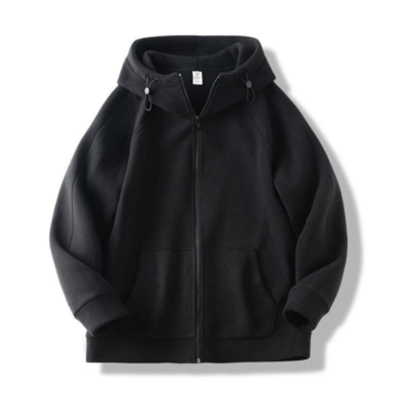 Unisex Loose Fleece Zip Up Hoodie