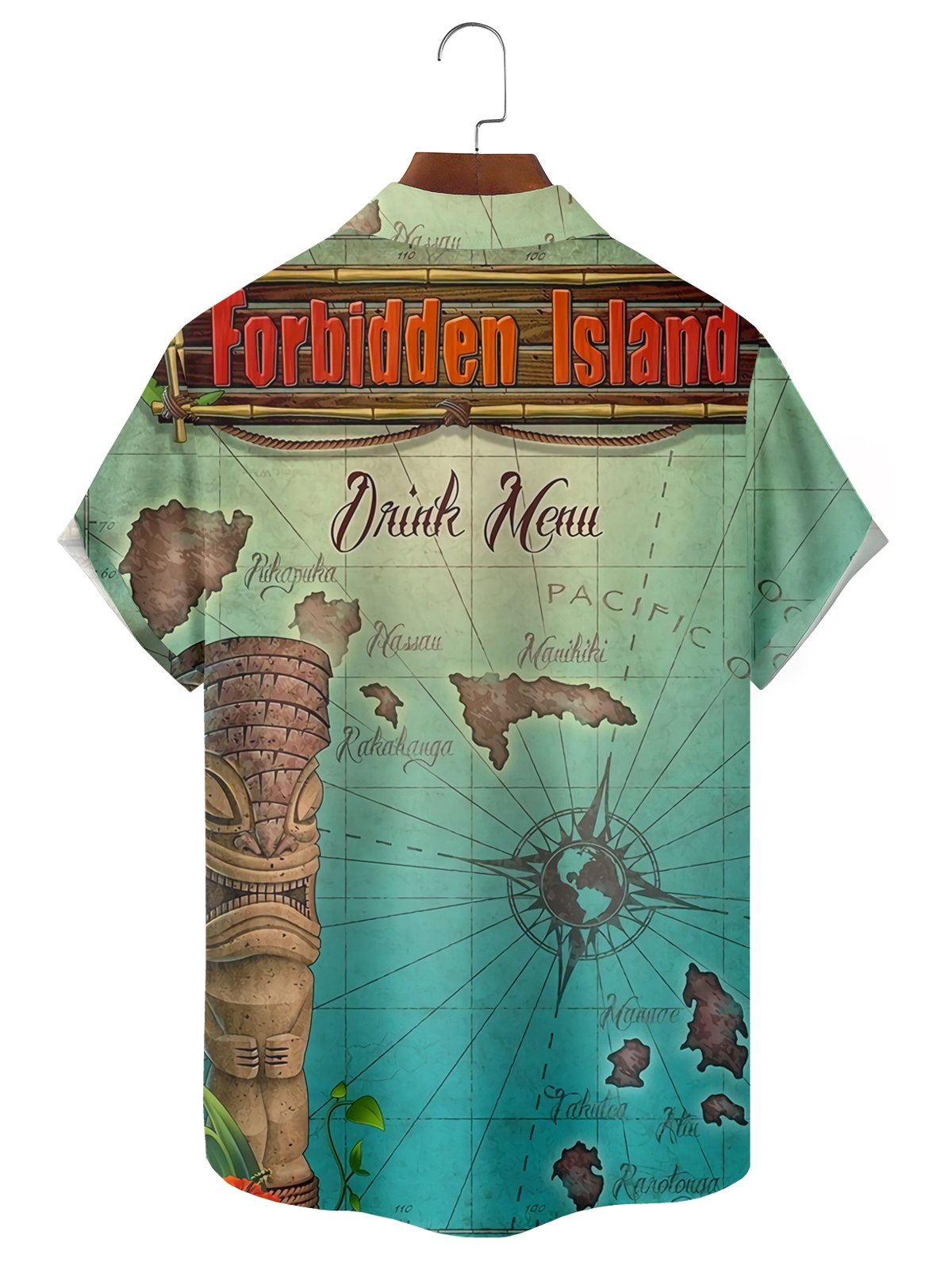 Map Print Short Sleeve Shirt