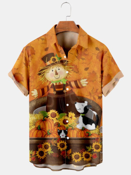 Maple Leaf Thanksgiving Short Sleeve Shirt