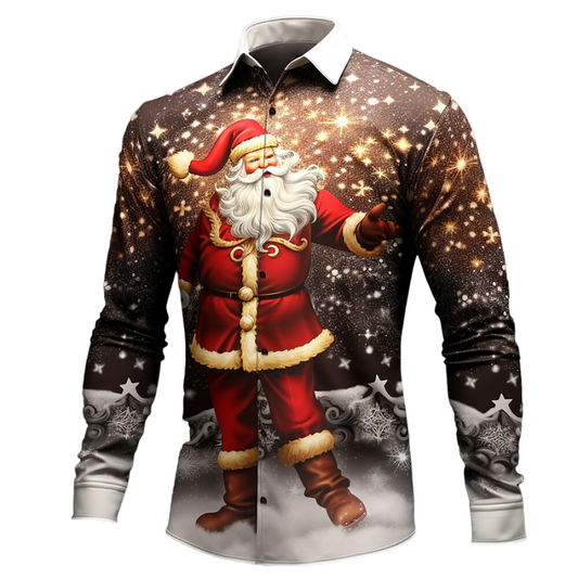 Starry Christmas Night Santa Gala Shirt