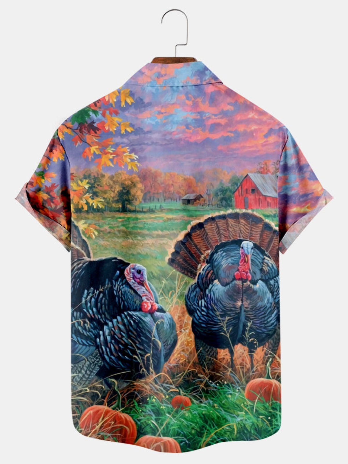 Oil Painting Printed Short Sleeve Shirt