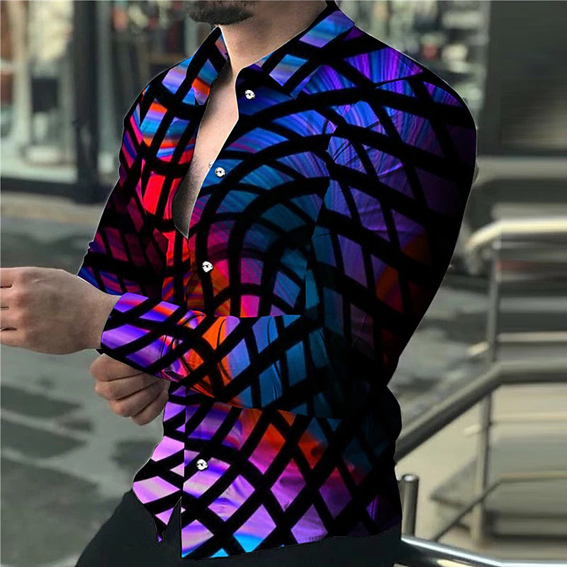 Optical Illusion Graphic Printed Shirt