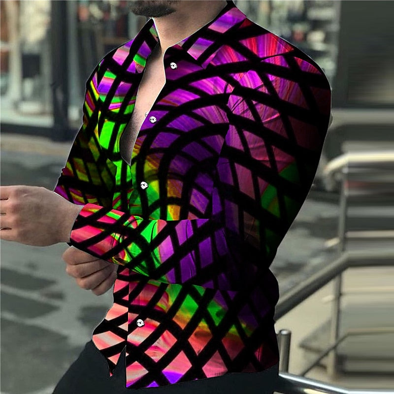 Optical Illusion Graphic Printed Shirt