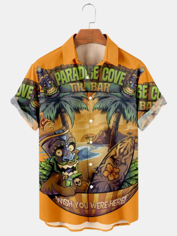 Oversized Hawaiian Short Sleeve Shirt