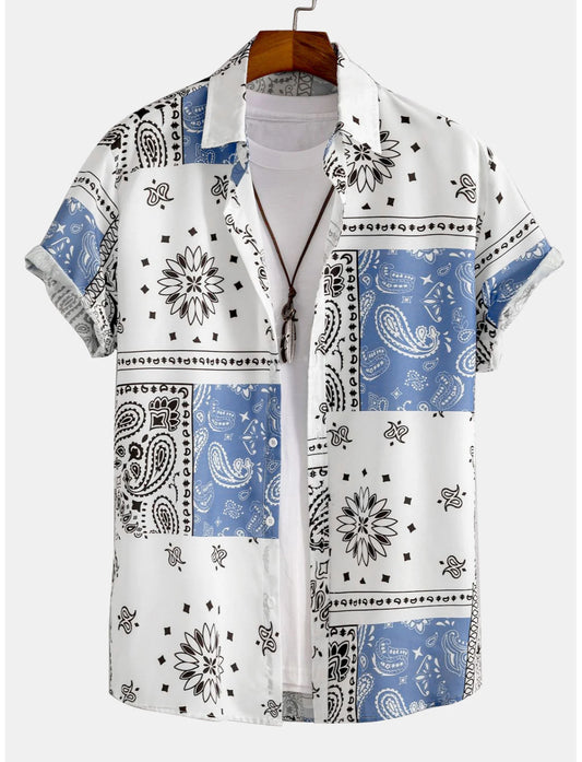 Paisley Design Button Up Shirt