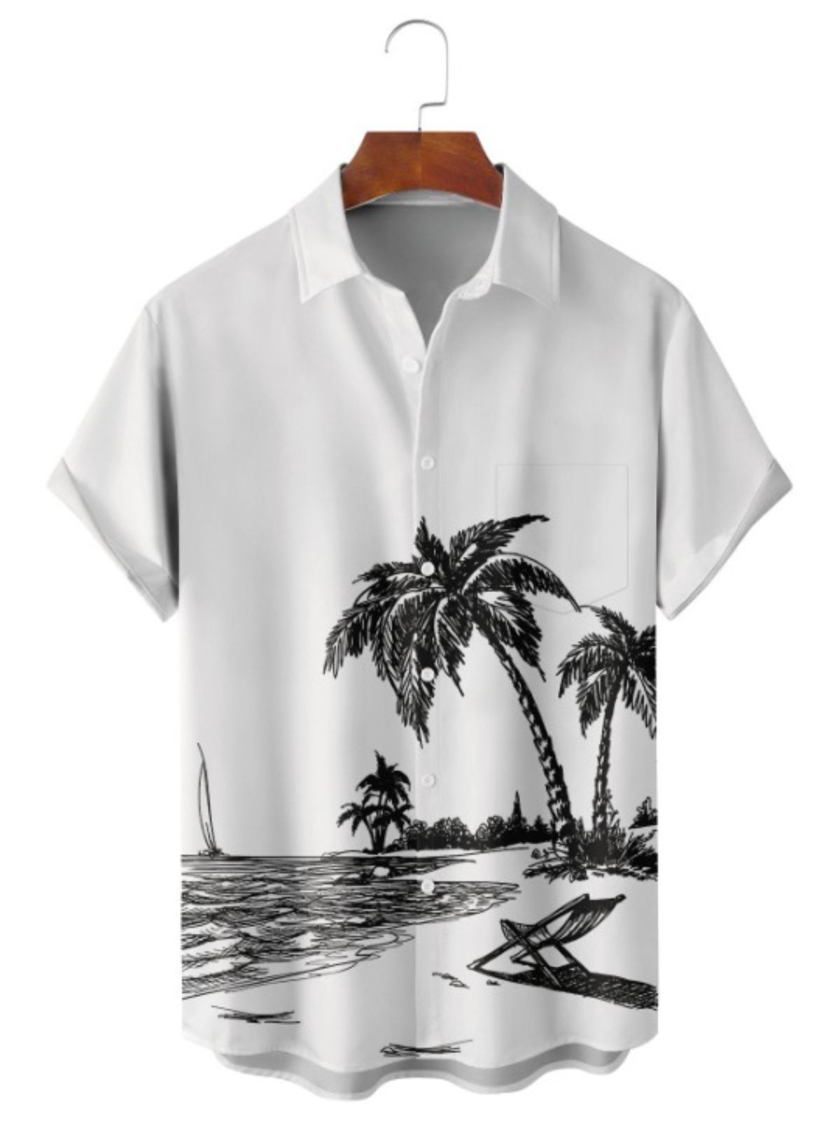Palm Trees On The Beach Casual Shirt