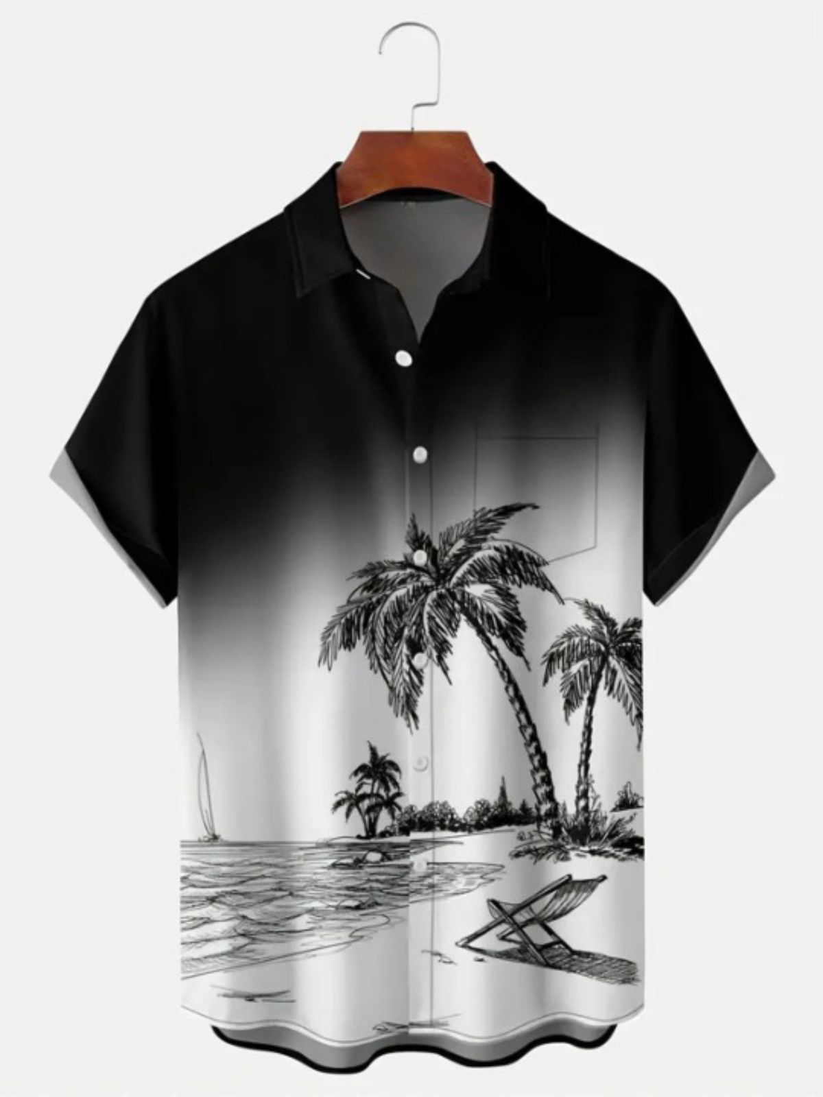 Palm Trees On The Beach Casual Shirt