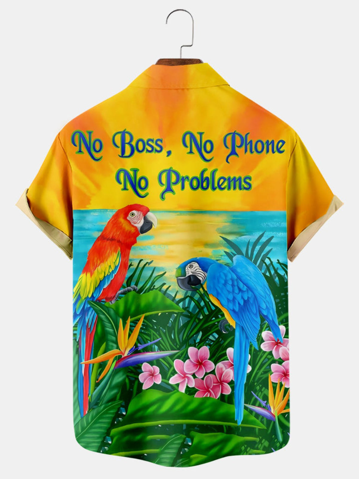 Parrots And Sunsets Short Sleeve Shirt