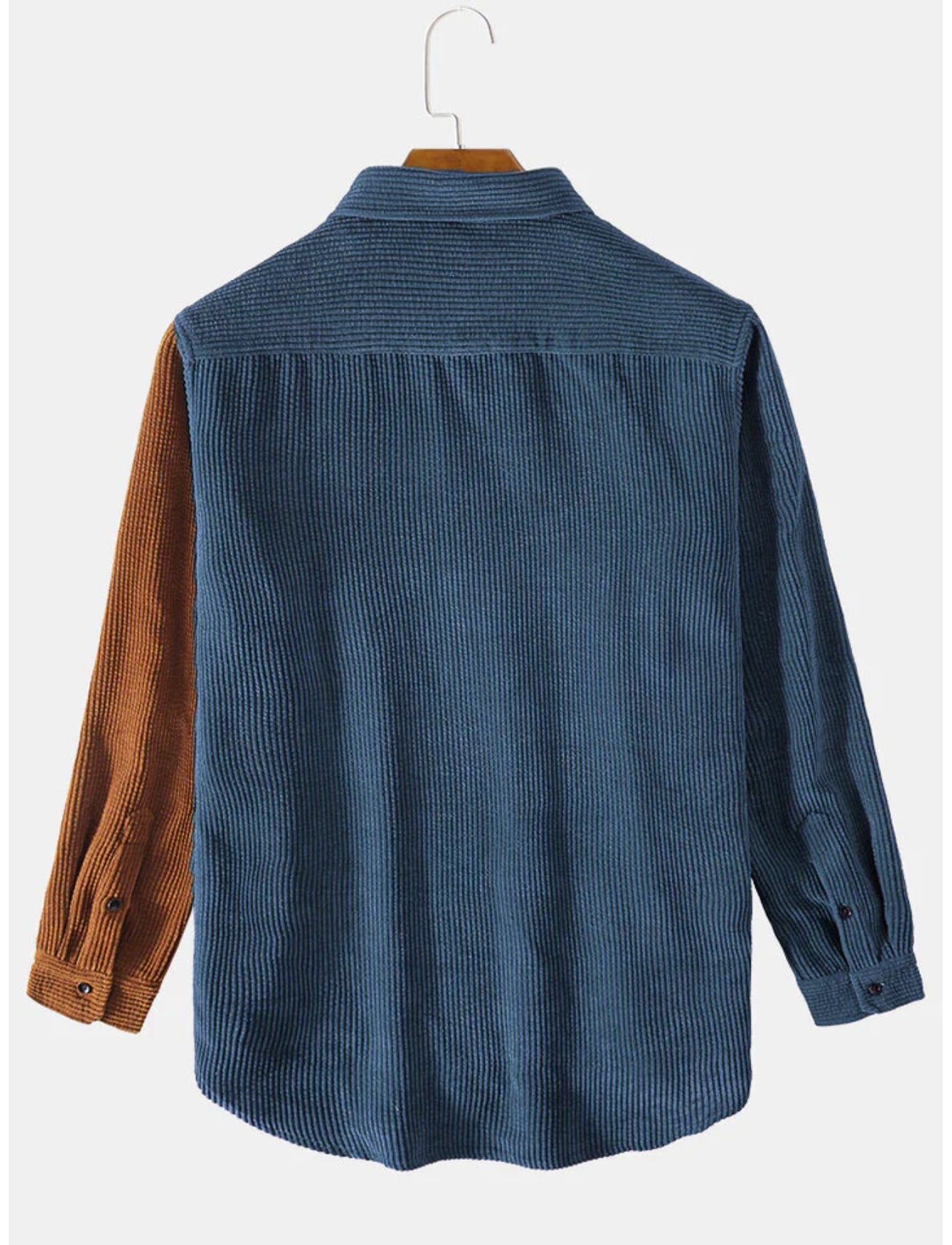 Patchwork Corduroy Long Sleeve Shirt