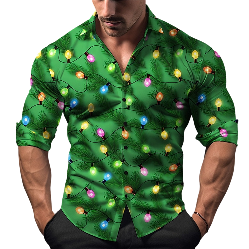 Pine And Lights Print Shirt