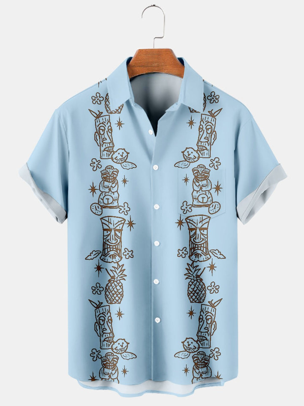 Pineapple Printed Short Sleeve Shirt