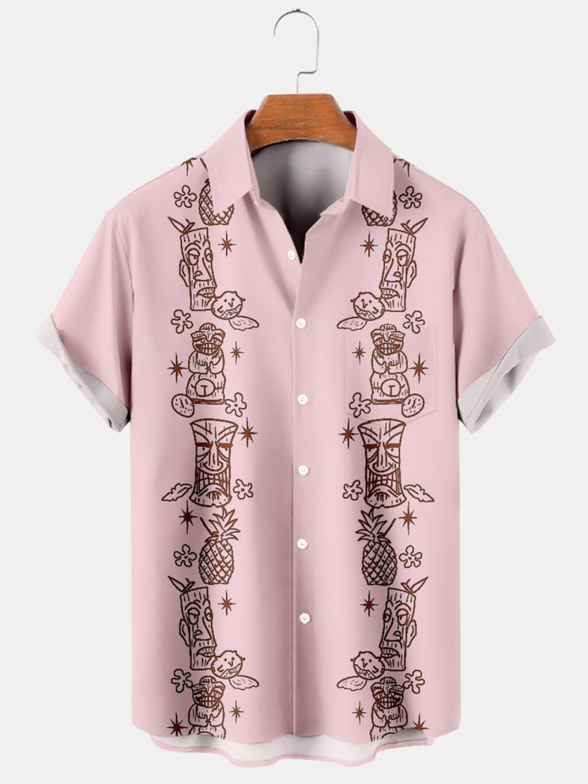 Pineapple Printed Short Sleeve Shirt