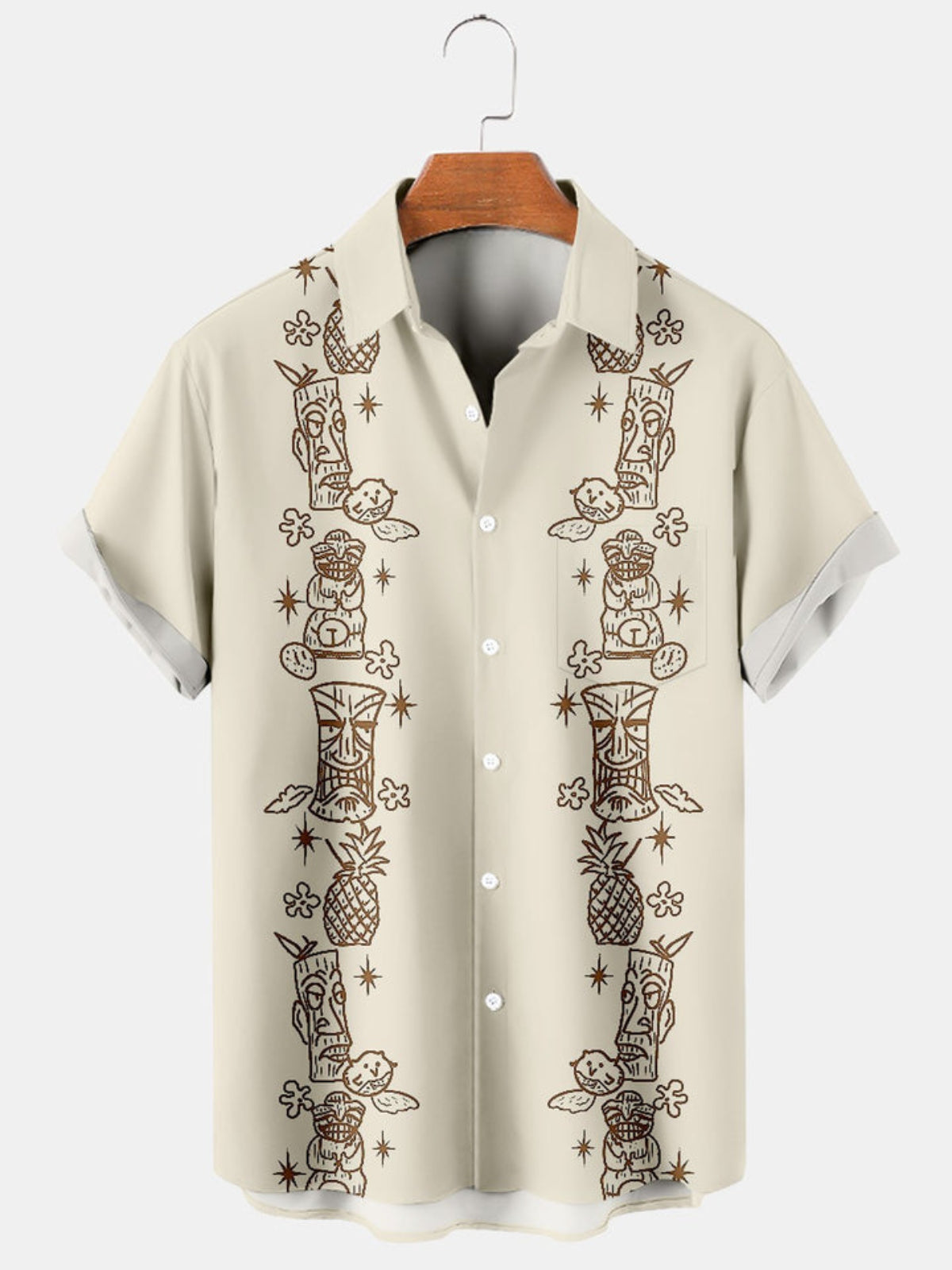 Pineapple Printed Short Sleeve Shirt