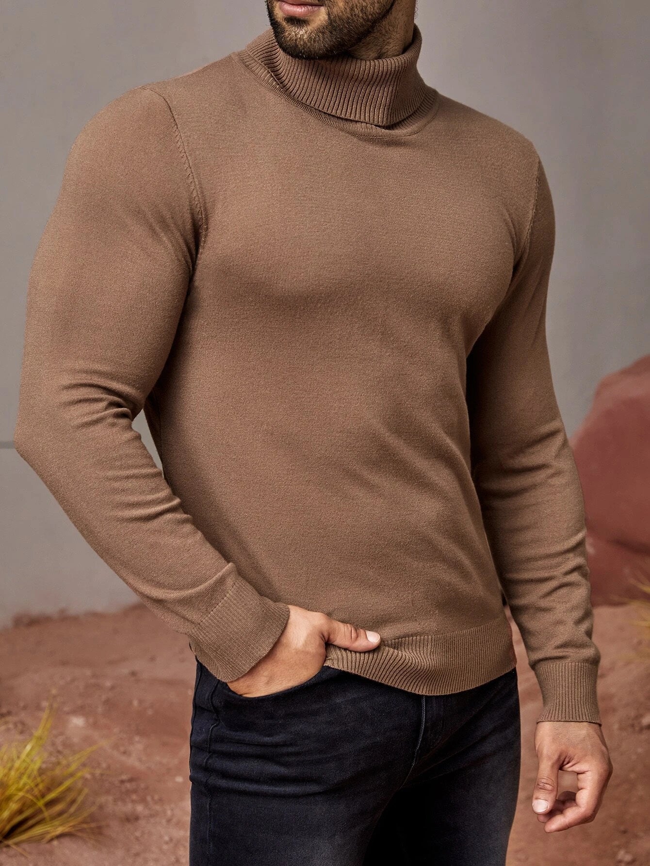 Plain Long Sleeve Sweater