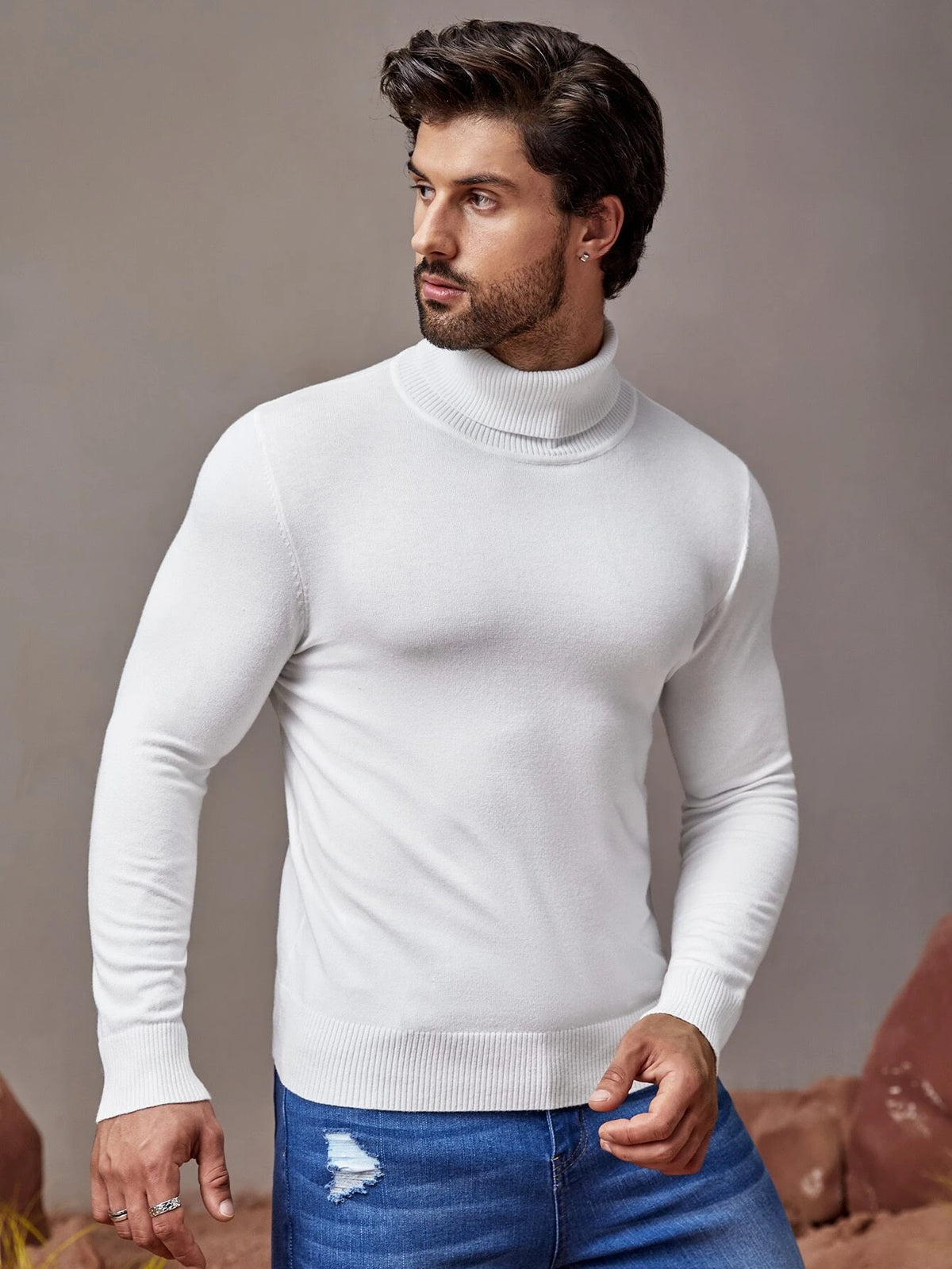 Plain Long Sleeve Sweater