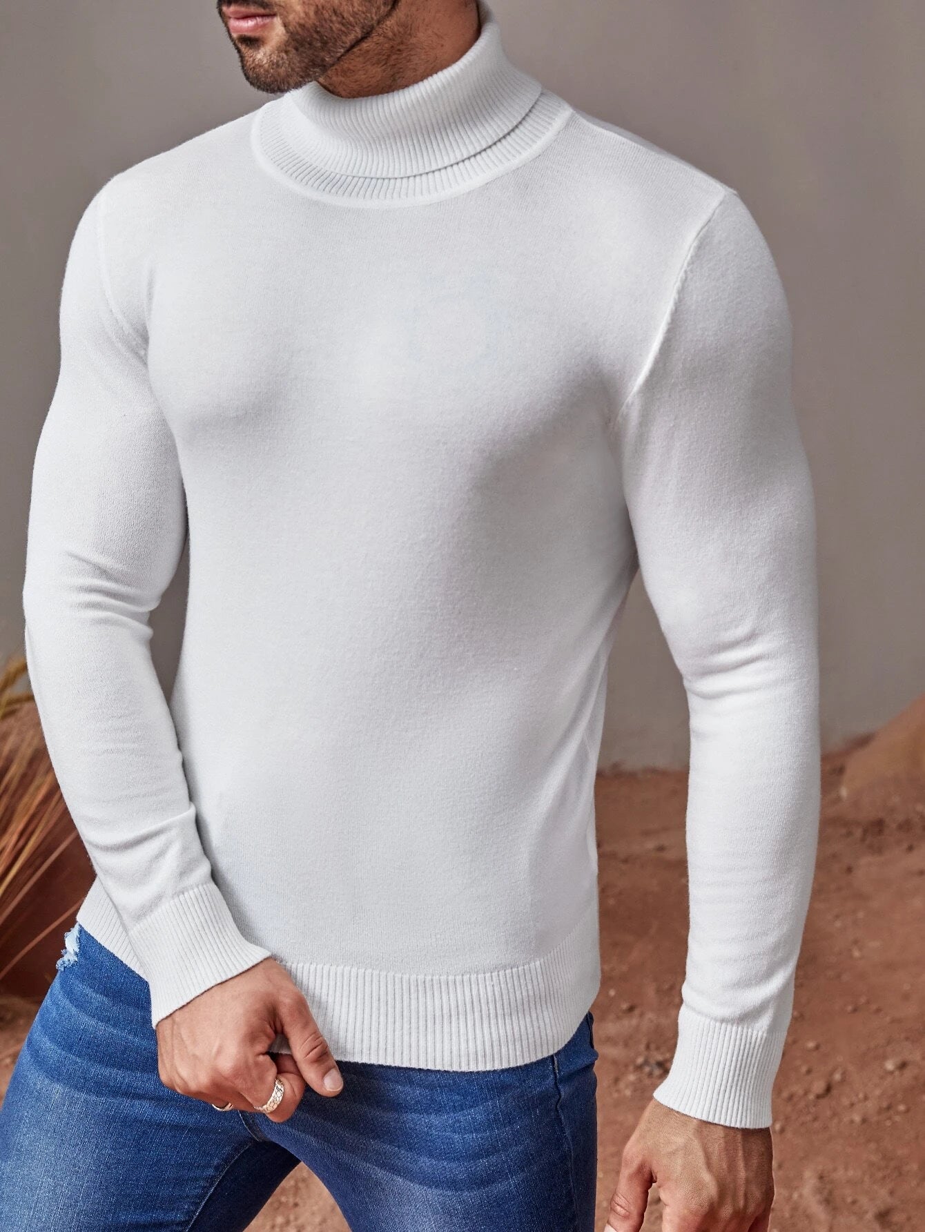 Plain Long Sleeve Sweater