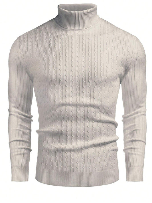 Plain Ribbed Knit Sweater