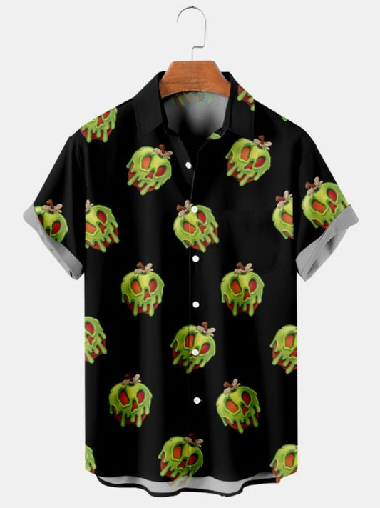 Apple Print Short Sleeve Shirt