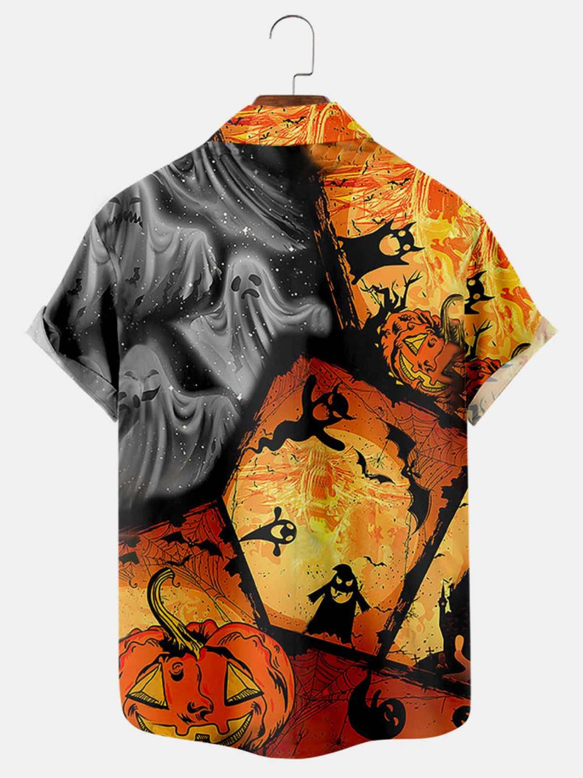 Printed Halloween Short Sleeve Shirt