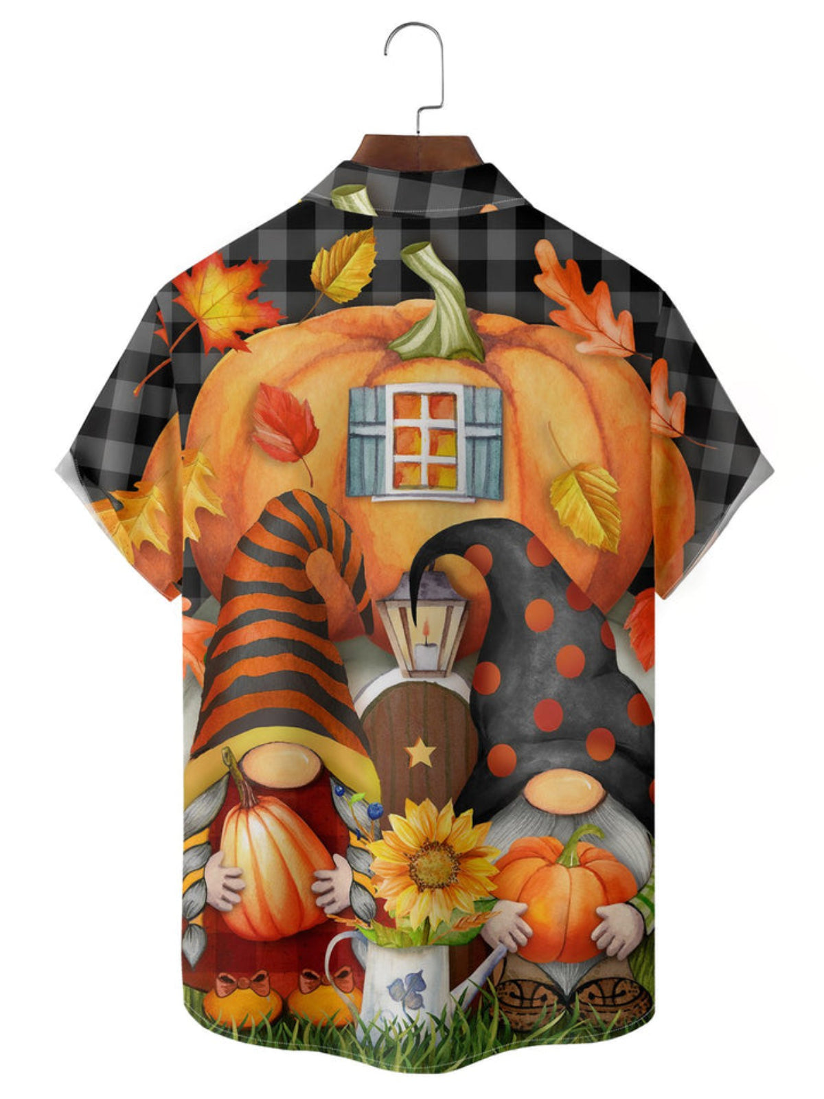 Pumpkin And Sunflower Printed Shirt
