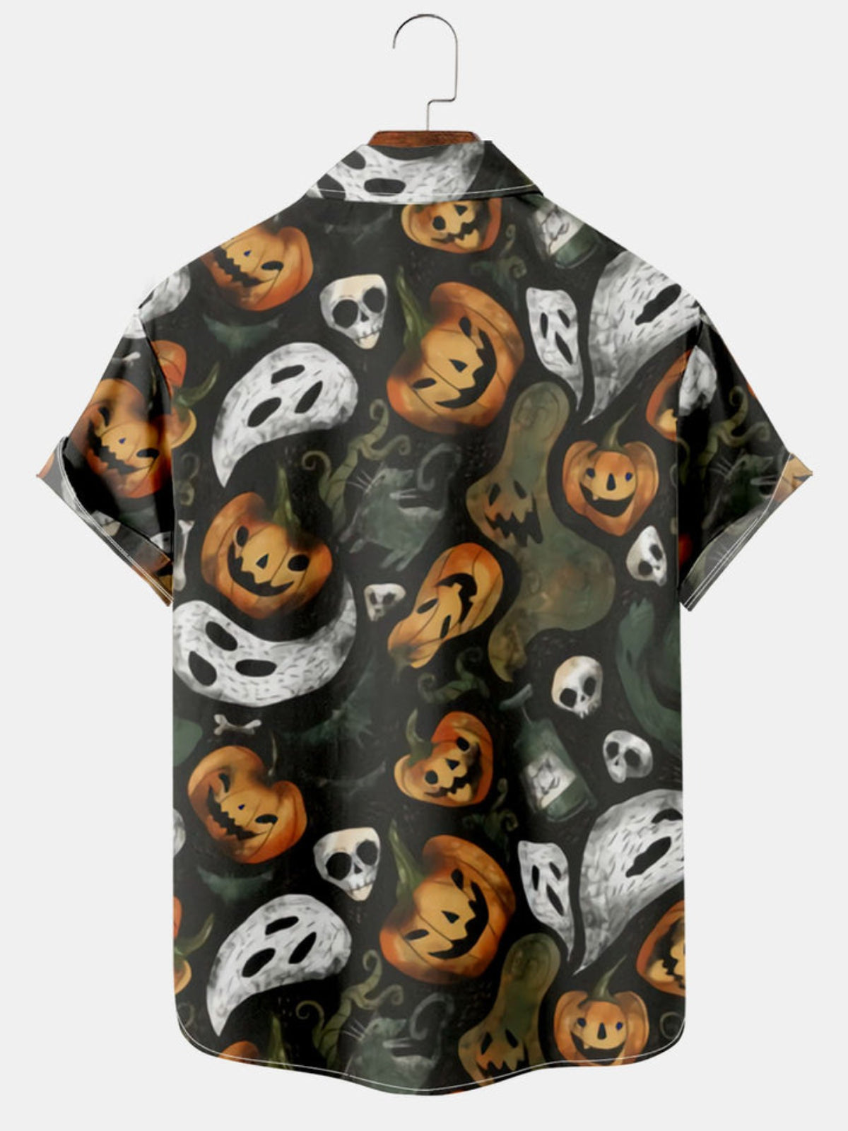 Printed Pumpkin Short Sleeve Shirt