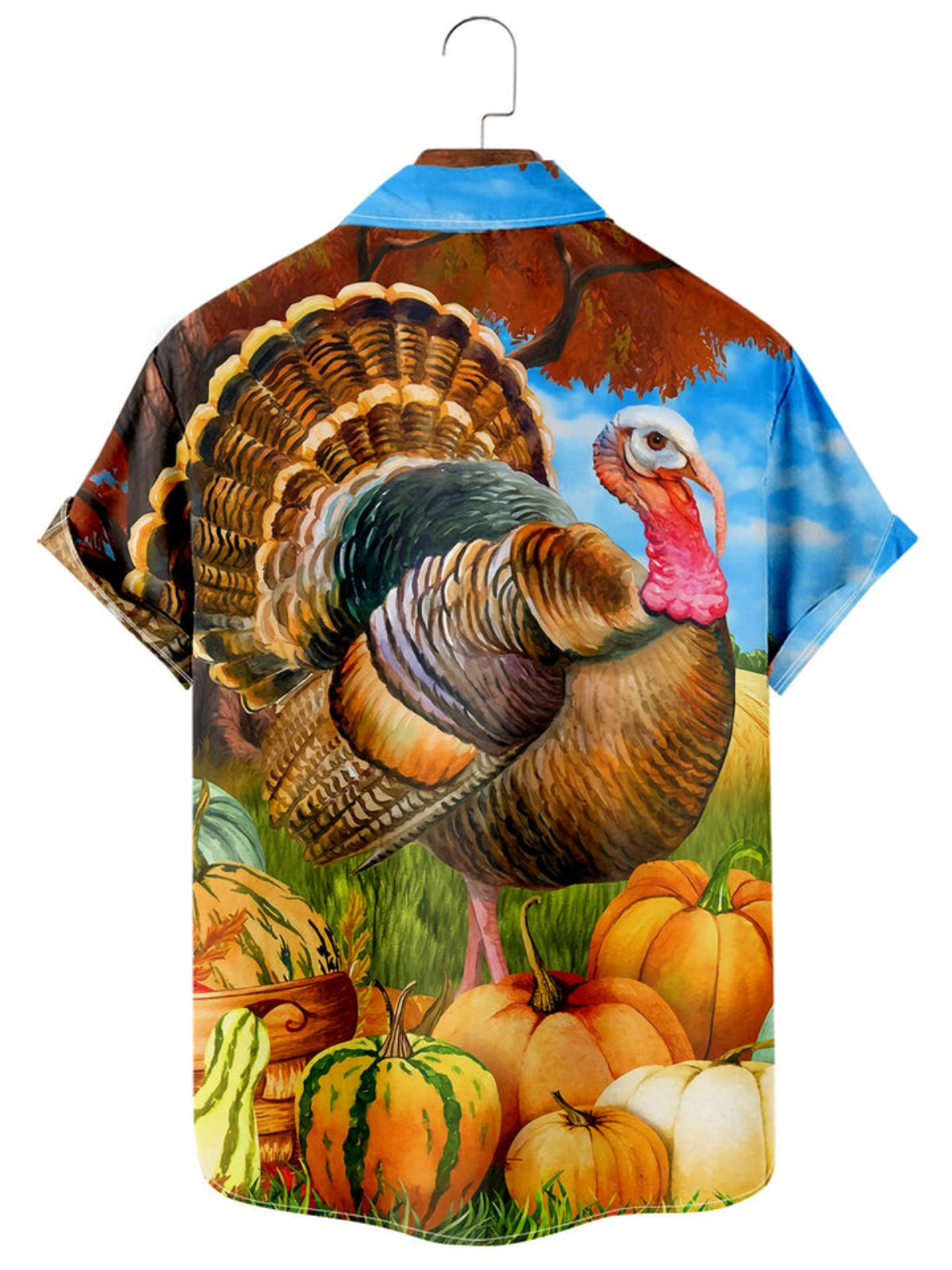 Pumpkin Peacock Printed Shirt