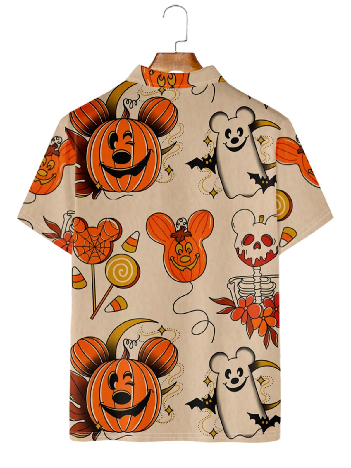 Pumpkin Print Polo Shirt