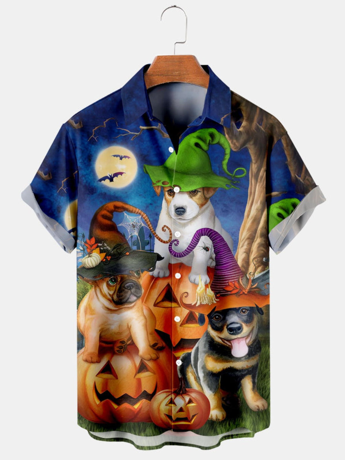 Puppy And Pumpkin Printed Shirt